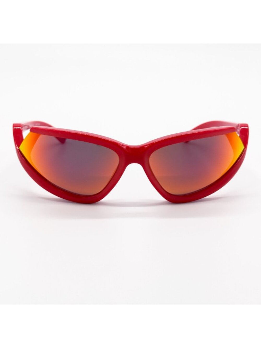NEW BALENCIAGA BB0289S 005 SUNGLASSES RED GEOMETRIC UNISEX EYEWEAR BALENCIAGA - Picture 4 of 9